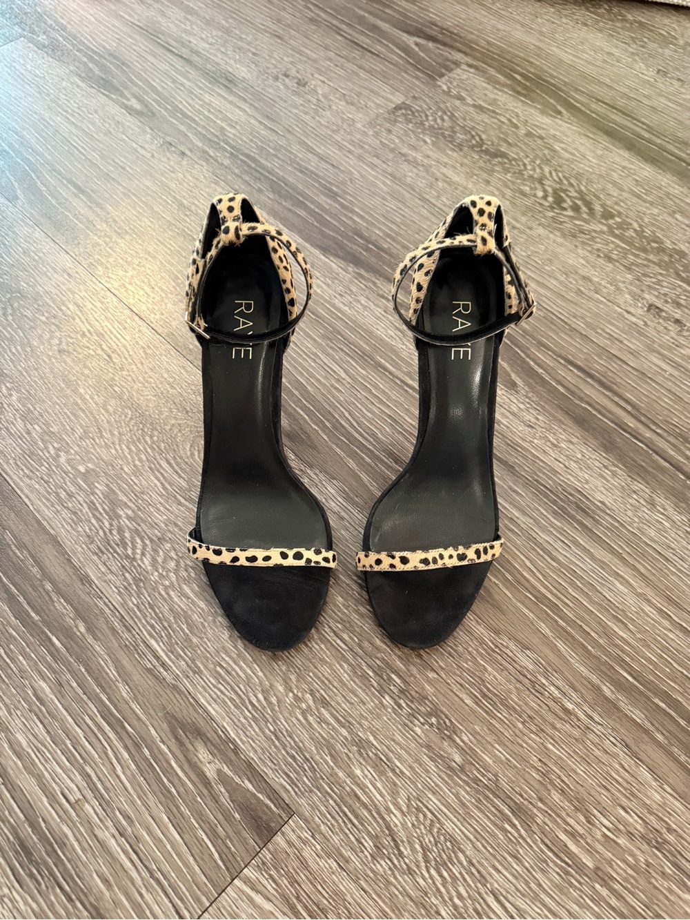 Raye Leopard Calf Hair Heels
